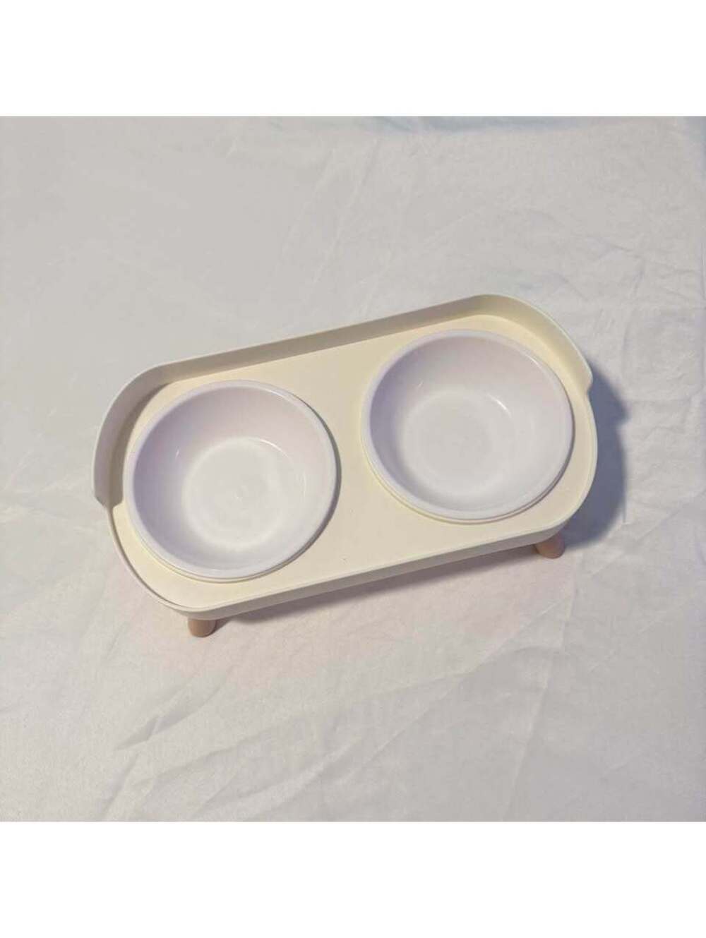 Elevated Modern Plastic Double Pet Bowl Stand